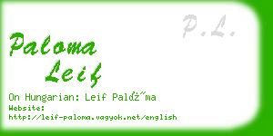 paloma leif business card